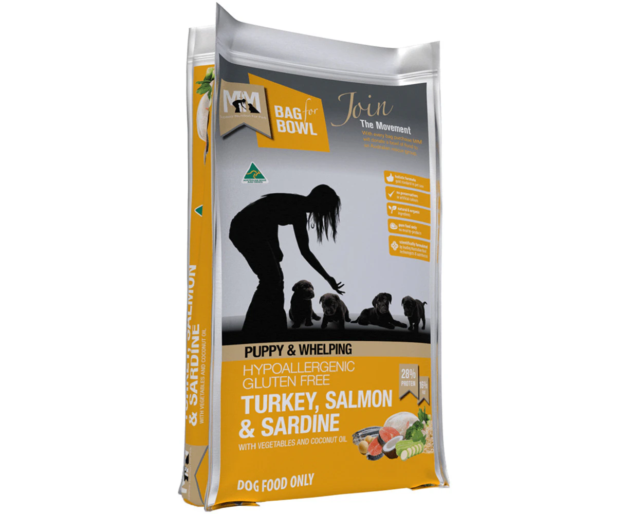 MFM Puppy & Whelping Gluten Free Turkey Salmon & Sardine Dog Food 20kg