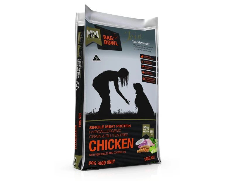 MFM Adult Single Meat Protein Dry Dog Food Chicken w/ Vegetables 14kg