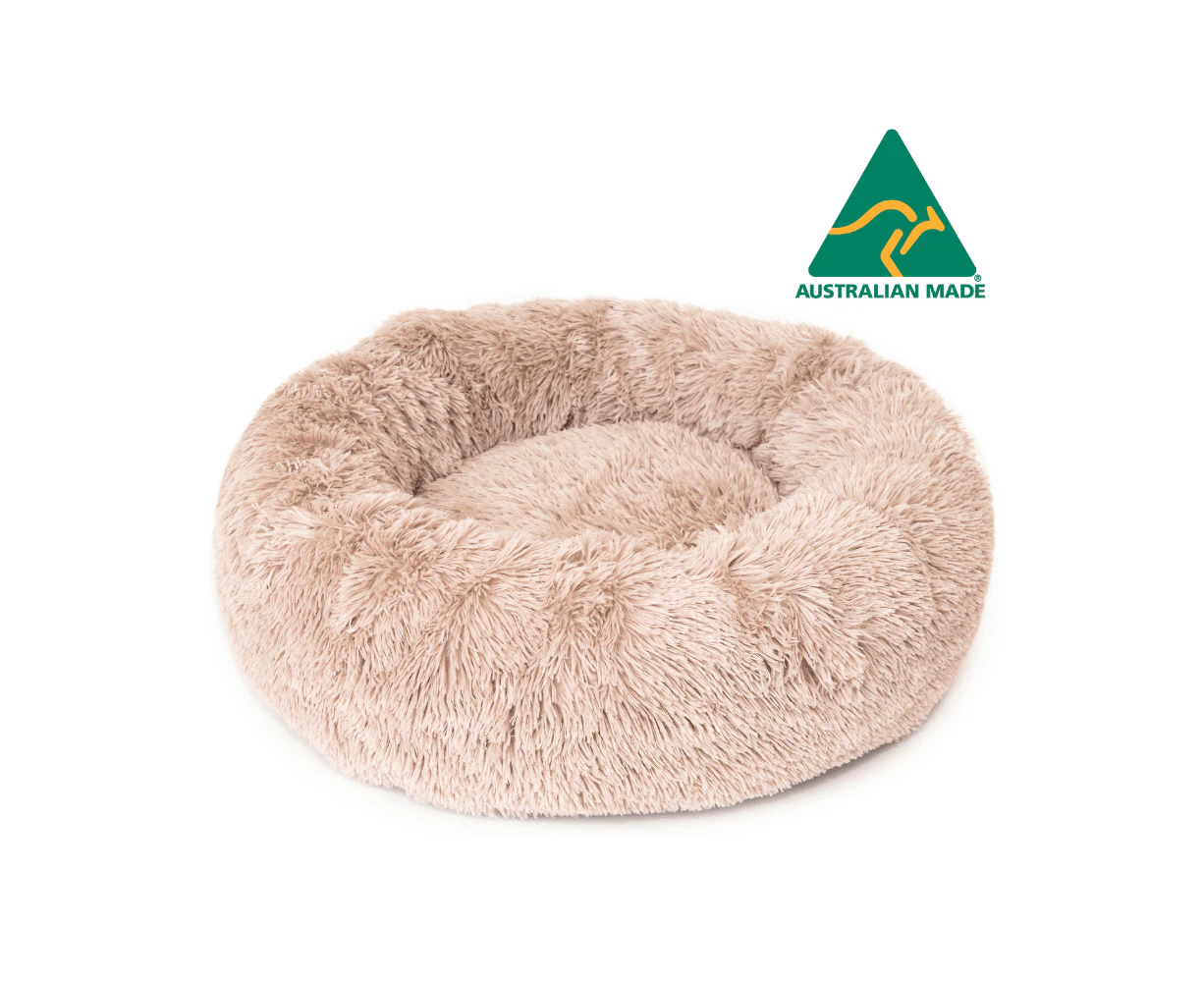 Superior Pet Goods 40cm Curl Up Cloud Dog Bed/Sleep Cushion Pumice Small Beige