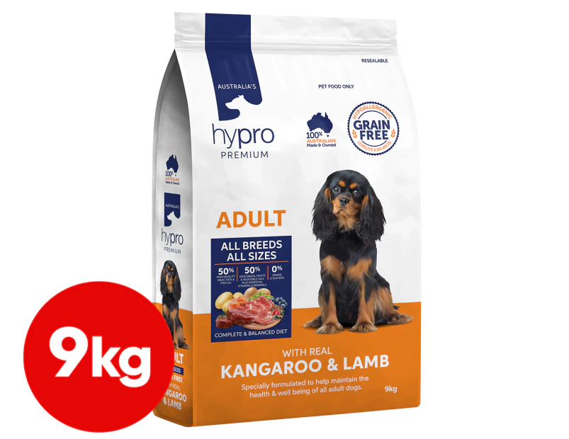 Hypro Premium Adult All Breeds Dry Dog Food Kangaroo & Lamb 9kg