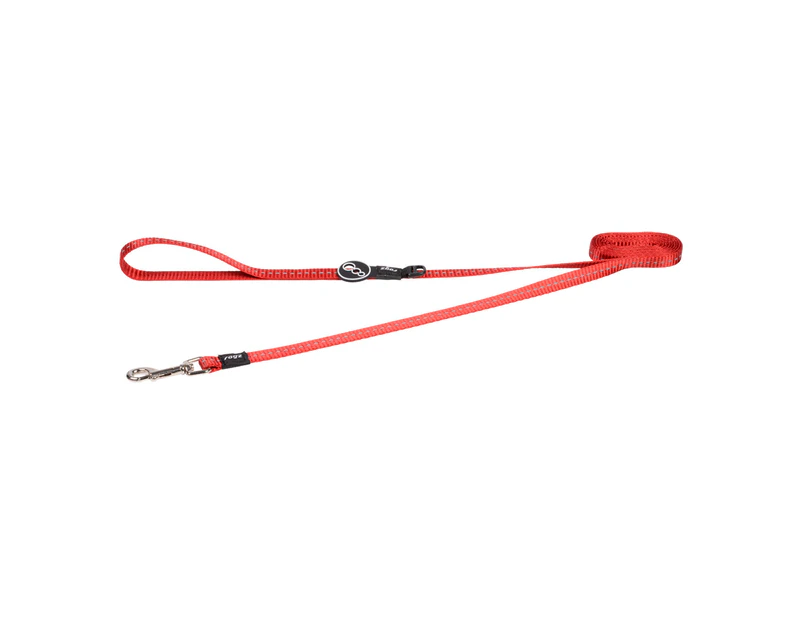 Rogz Classic Reflective Dog Safety Lead Red Small