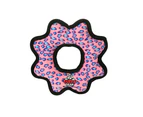 Tuffy Ultimate Gear Ring Interactive Play Dog Squeaker Toy Pink Leopard - Pink Leopard