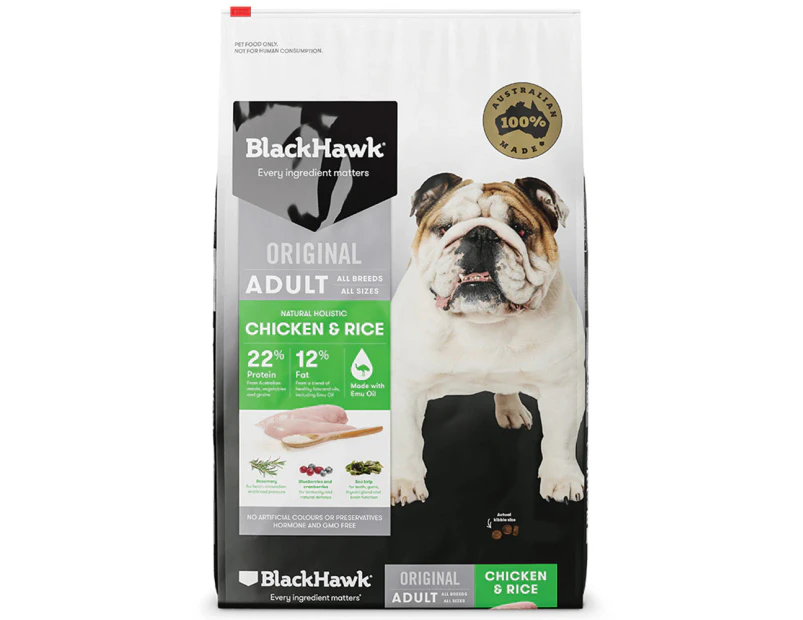 Black Hawk Original Chicken & Rice Adult Dry Dog Food 10Kg