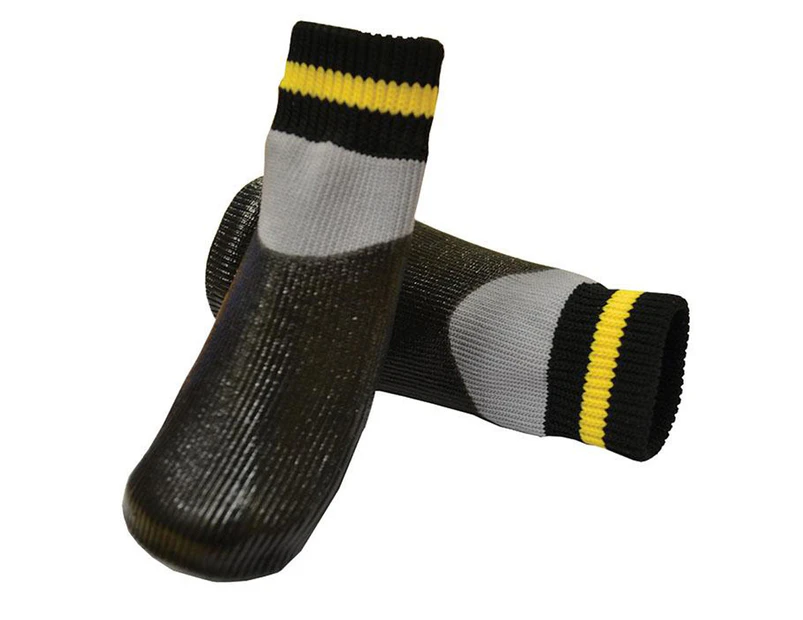 Zeez Waterproof Non-Slip Dog Socks Black 4 Pack XL