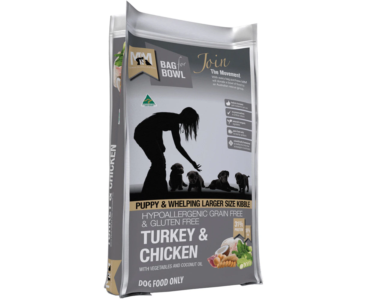 Meals for Mutts Turkey & Chicken Grain Free Larger Kibble for Puppies - 20kg