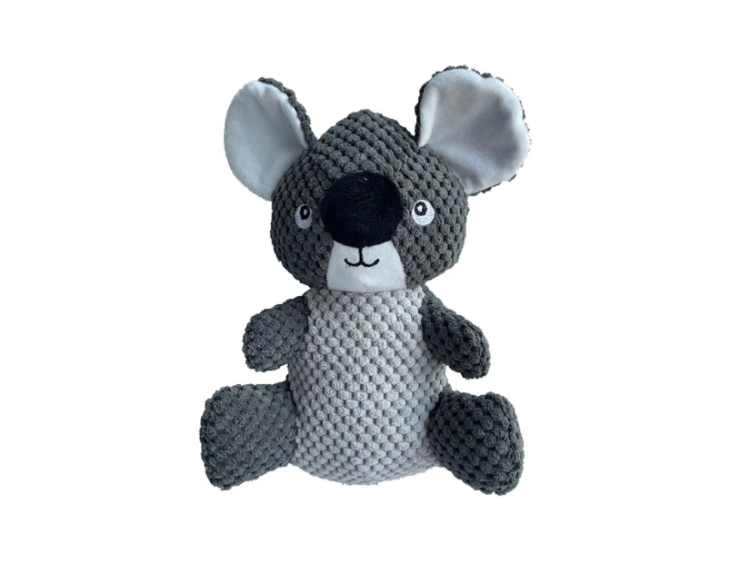 Paw Play Koala Plush Interactive Pet Dog Chew Toy w/ Squeaker 30cm