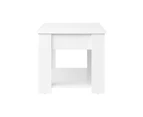 Oikiture Coffee Table Lift Up Top - White