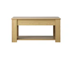 Oikiture Coffee Table Lift Up Top - Natural