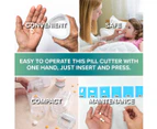 1st Care 2PCE Pill Cutter With Storage Compact Convenient Simple Precise