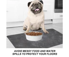 Waterproof Dog Mat Food Water Pet Mat, Cat Food Mat,  Waterproof Nonslip Pet Dog Placemats-black
