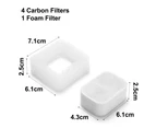Replacement Filters for Ceramic Cat Water Fountain, Carbon Filters and Foam Filters-style1