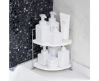3Tier Bathroom Shelf Storage Rack Display Stand Shelves Cosmetics Shampoo Shower Holder Kitchen Organizer Seasoning Jars Holder—B 2-tier Rose