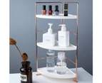 3Tier Bathroom Shelf Storage Rack Display Stand Shelves Cosmetics Shampoo Shower Holder Kitchen Organizer Seasoning Jars Holder—A 3-tier Rose