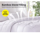 Dreamz 400GSM All Season Bamboo Winter Summer Quilt Duvet Doona Soft Double Size - White