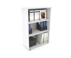 Uniform Medium Open Bookcase [800W x 1170H x 350D] - White, white