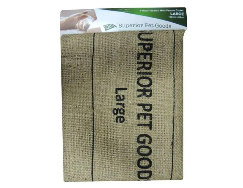 Superior Pet Fitted Hessian Dog Bed Replacement Cover Large