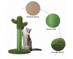 Cactus Cat Tree Scratching Post Scratcher Activity Sisal Rope House Tower 67 cm