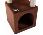 Cat Tree Scratching Post Scratcher Activity Tower Condo House Bed Coffee 91 cm