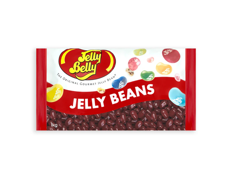 Jelly Belly Raspberry 1kg Jelly Bean Bag Chewy Sweet Confectionery Candy/Lollies