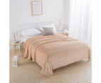 Solid Color Plush Blanket Lightweight Warm Cozy Thermal Nap Blankets for Living Room Sofa Bed-Camel