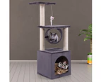 91cm Cat Tree Scratching Post Pole Tower Condo Kitty Activity Bed Stand Scratcher Grey