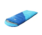 Weisshorn Sleeping Bag Kids Single 172cm Thermal Camping Hiking Blue