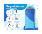 Weisshorn Sleeping Bag Kids Single 172cm Thermal Camping Hiking Blue