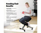 MIUZ Ergonomic Kneeling Chair Adjustable Stool Kneeling Pad For Back Posture