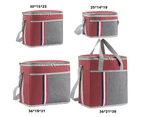 Insulated Lunch Bag for Women/Men Large Capacity Cooler Thermal Bag Tote Shoulder Bag Food Cooler Bag for Work Office School Picnic Outdoor - Wine Red