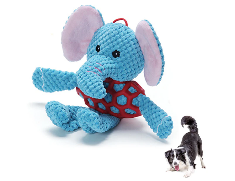 Plush Dog Toy,Interactive Stuffed Dog Toys for Boredom,Cute Squeaky Dog Chew Toys for Puppy,Small,Medium,Large Breed Elephant