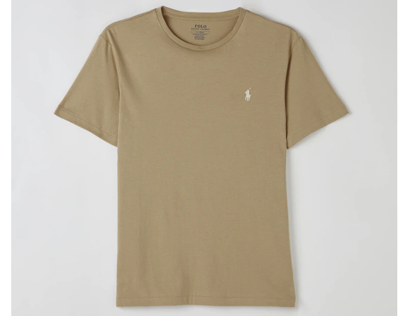 Polo Ralph Lauren Men's Short Sleeve Slim Fit Tee / T-Shirt / Tshirt - Costal Beige