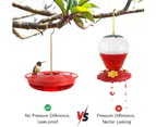 2 Pack, Leak-Proof, Easy to Clean and Refill Humming Feeder for Hummer Lovers, Including Hanger, with 5 Feeder Ports -red