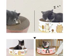 Round Corrugated Paper Cat Scratching Post, Multifunction High Density Cat Scratcher Recyclable Cardboard Scratching Pad