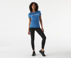 Calvin Klein Performance Women's Logo Short Sleeve Crewneck Tee / T-Shirt /  Tshirt - Blue Wave