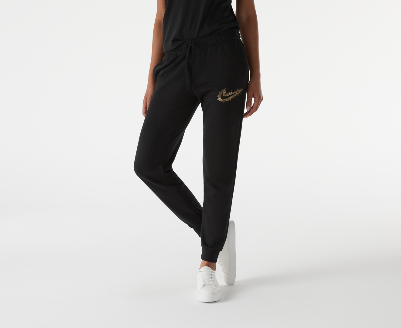 Nike women's black and gold joggers new arrivals