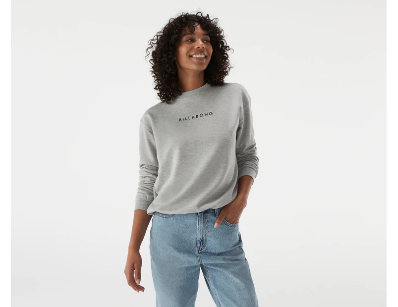 Billabong Women's It's Time Crew Sweatshirt - Grey Marle