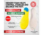 1st Care Memory Foam Insoles Premium Ladies Ultimate Effective Support 2 Pair - Yellow
