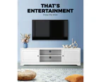 Oikiture TV Cabinet Entertainment Unit Stand Storage Hamptons Furniture 160CM