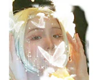SunnyHouse Artificial Eyelashes Soft Comfortable to Wear Fiber Anime White False Eyelashes for Masquerade -White