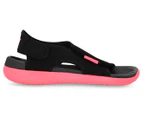 Nike Girls' Sunray Adjust 5 V2 Sandals - Black/Racer Pink