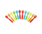 24pc The First Years Take & Toss Flatware Forks & Spoon Kids/Toddler Set 9m+
