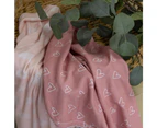 2PK Bubba Blue Nordic 80x80cm Jersey Swaddle Wrap Baby 0-12m Dusty Berry/Rose