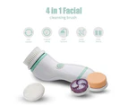 Waterproof Electric Skin Face Body Rotating Cleanser Portable Brush Facial Cleansing Brush Green