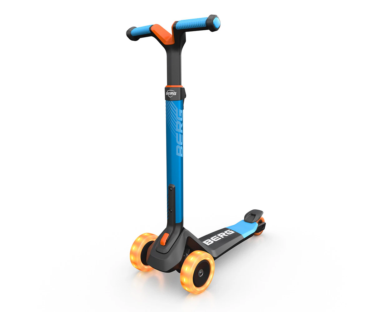 Berg Nexo Foldable Kids' Scooter with Lights – Blue, Age 2+