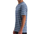 Champion Men's Script Stripe Tee / T-Shirt / Tshirt - Blue