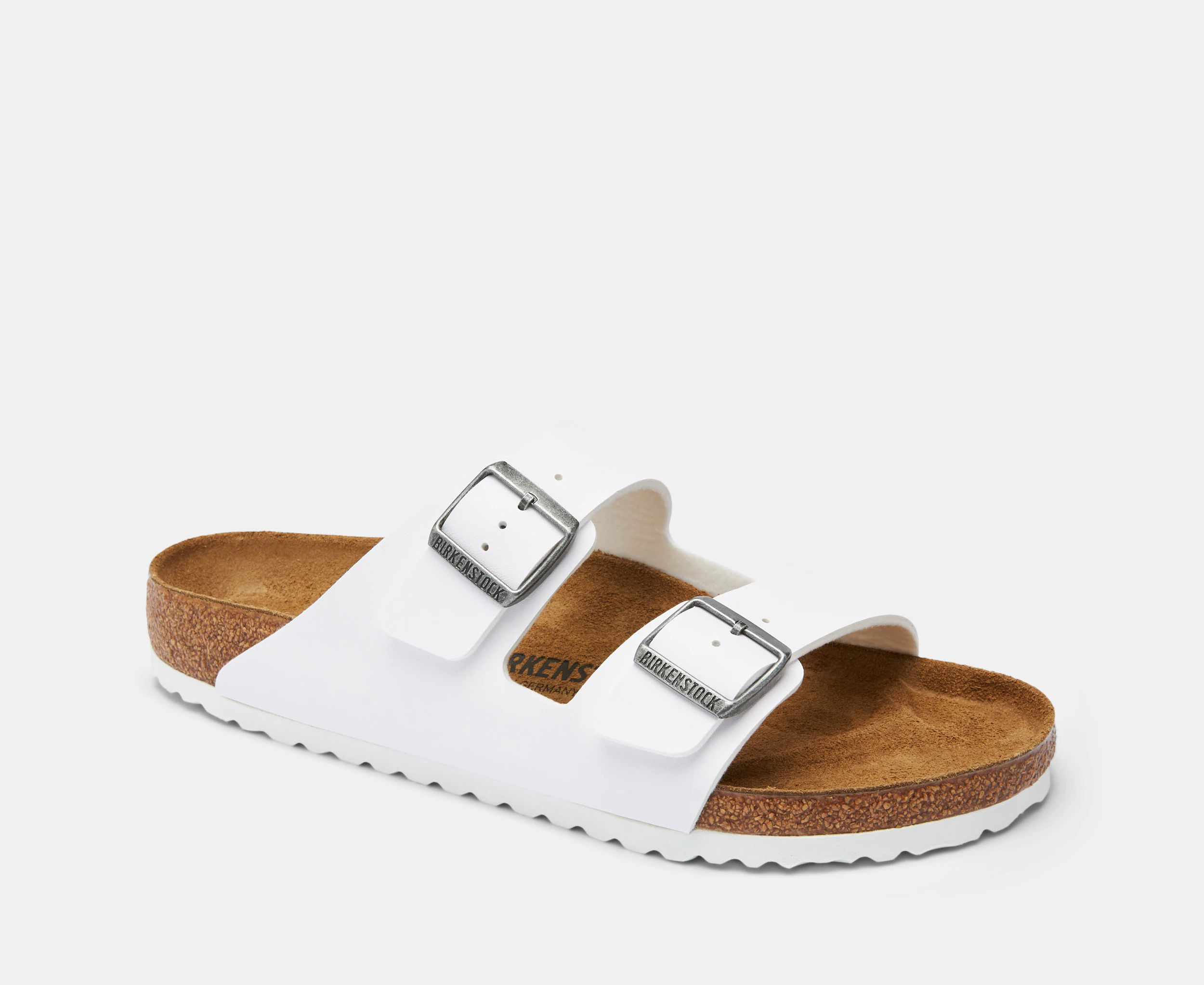 Birkenstock Unisex Arizona Regular Fit Sandals - White