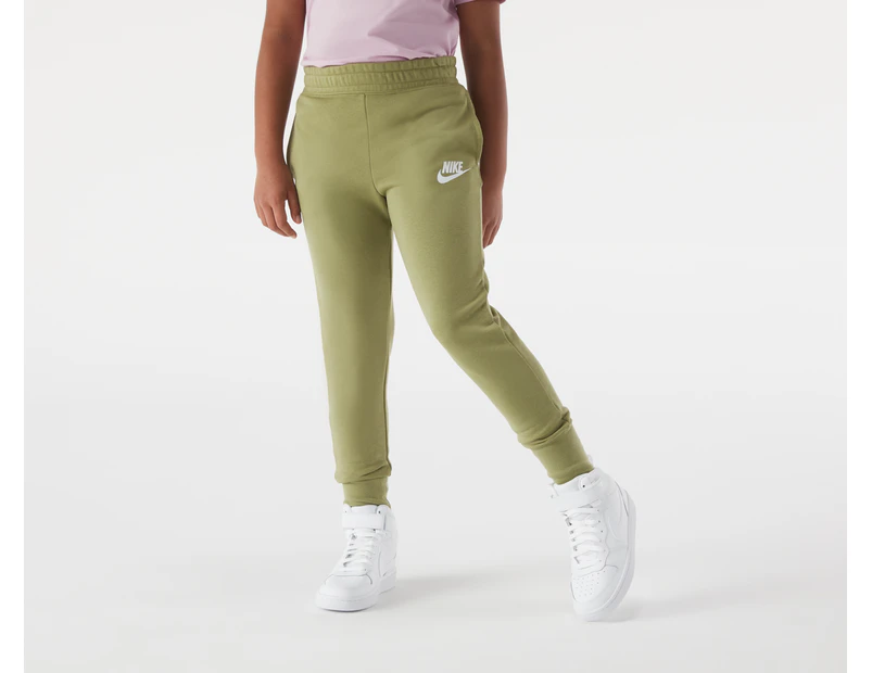 Nike Sportswear Youth Girls' Club French Terry Slim Fit Trackpants /  Tracksuit Pants - Alligator/White | Catch.com.au