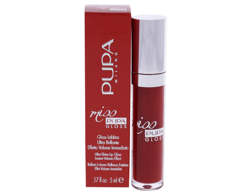 Pupa Milano Miss Pupa Gloss - 205 Touch of Red For Women 0.17 oz Lip Gloss