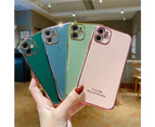 Anymob iPhone Teal Plating Lens Protection Phone Case Soft Silicon Cover Case