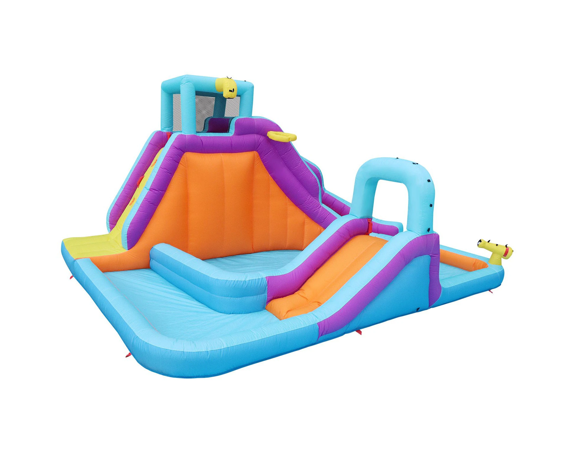 Inflatable Water Park Jumping Castle World Bouncer Trampoline Slide Play Pool Splash Game Toy Blow Up Outdoor